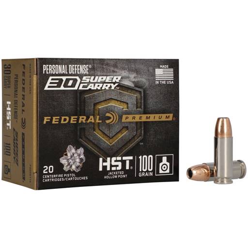Federal P30HST1S HST 30 Super Carry 100 grain jacketed hollow point 20 round box