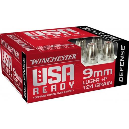 Winchester RED9HP Ready Defense 9mm 124 Grain Hollow Point 20 Round Box
