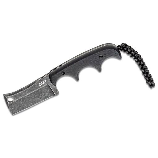 CRKT 2383K Minimalist Black Grip Stonewash Cleaver Neck Knife