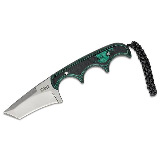 CRKT 2386 Minimalist Green Grip Bead Blast Tanto Neck Knife