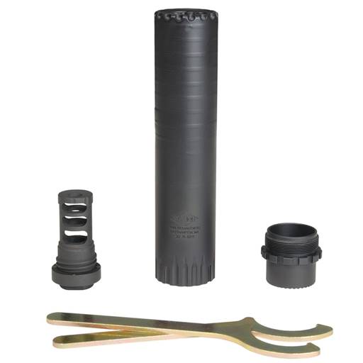 Yankee Hill Resonator 30 Cal Silencer and QD Muzzle Brake 5/8-24 Black YHM-2130-MB-24