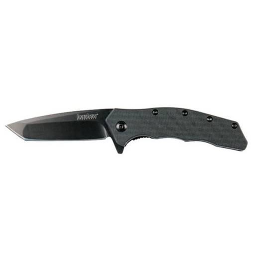 Kershaw 1328 Thicket Black Grip Black Tanto Blade Assisted Opening