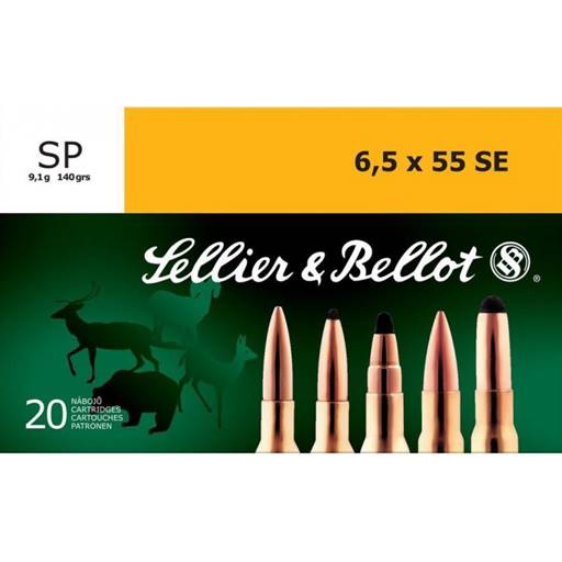 Sellier & Bellot SB6555B 6.5x55 140 Grain Soft Point 20 Round Box