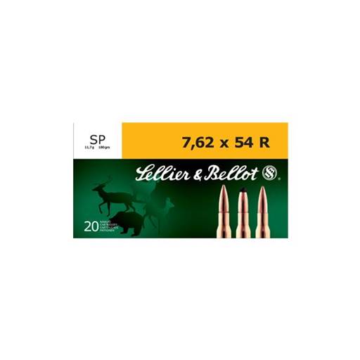Sellier & Bellot SB76254RB 7.62x54R 180 Grain Soft Point 20 Round Box