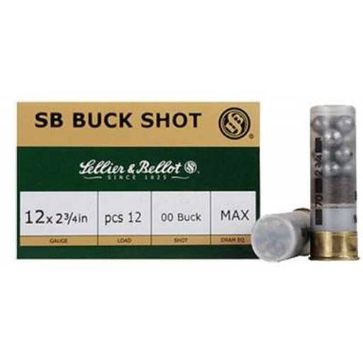Sellier & Bellot SB12BSJ 12 Gauge 2 3/4" #00 Buckshot 10 Round Box