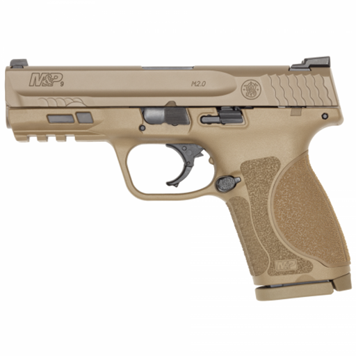 Smith & Wesson 12458 M&P 2.0 Compact 9MM FDE Truglo TFX Sight 4" Barrel 15 Round No Safety