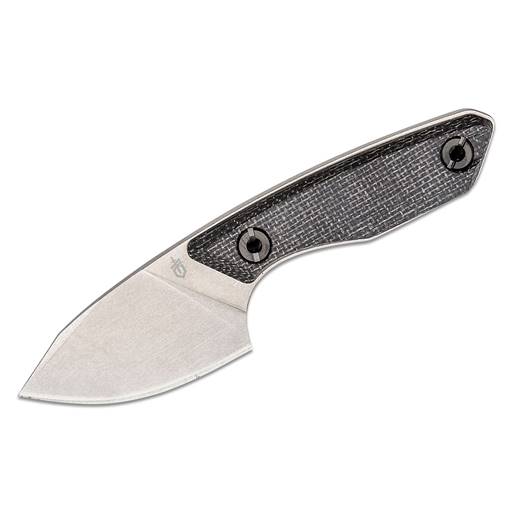 Gerber 30-001905 Stowe Black Handle Stonewash Drop Point Fixed Blade