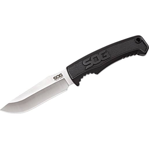 SOG SOG-FK1001-CP Field Knife Fixed Plain Satin Blade Black GRip