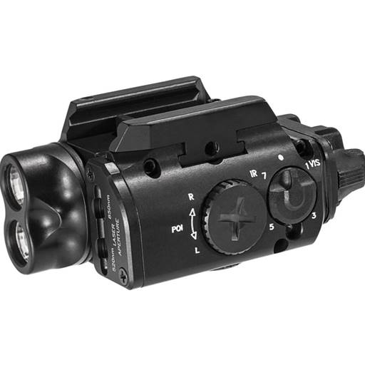 Surefire XVL2-IRC 400 Lumen/IR Illuminator With Green/IR Laser Pistol/Rifle Rail Mount CR123A Black Paddle Switch